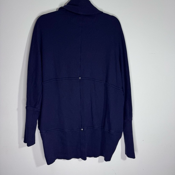Wilfred Chevalier Cocoon Cardigan Navy Blue Oversized Open Front, Size M - Picture 2 of 5